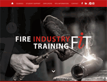 Tablet Screenshot of fireindustrytraining.com.au